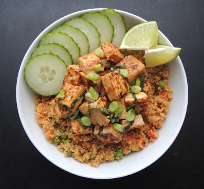 Basil-tofu-bowl-with-stir-fried-quinoa-step-by-step-recipe