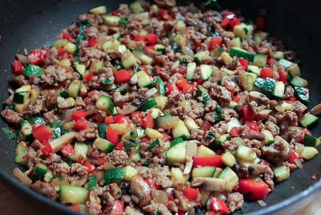 skillet-lasagna-with-turkey-sausage-and-vegetables-step-2