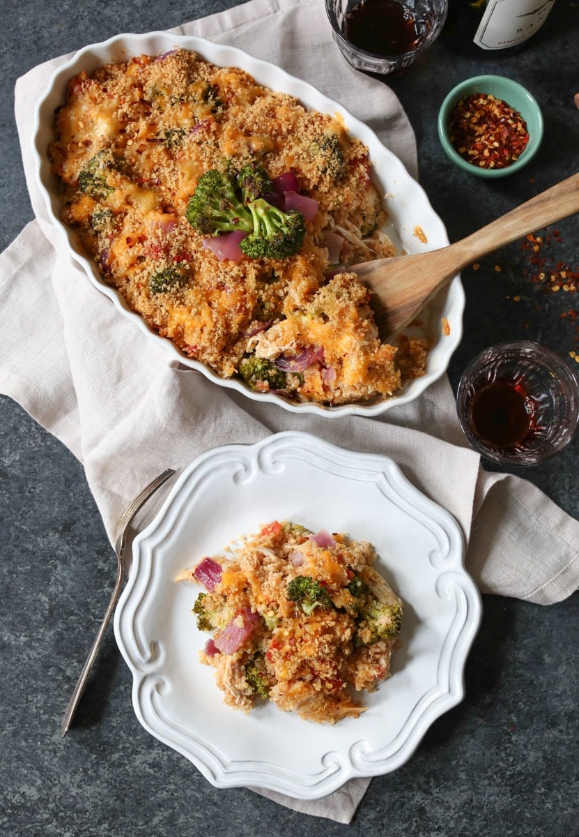 Roasted-Broccoli-Chicken-Cheddar-Quinoa-Bake-5