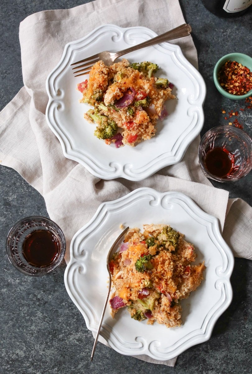 Roasted-Broccoli-Chicken-Cheddar-Quinoa-Bake-9