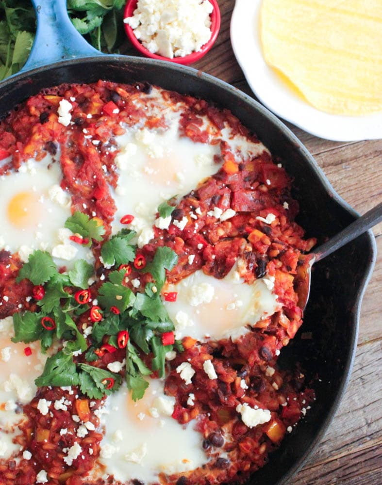 Fiesta-Baked-Eggs-with-Farro-Black-Beans-and-Chicken-Sausage-2