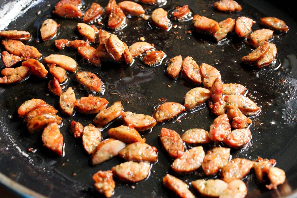 Fiesta-Baked-Eggs-with-Farro-Black-Beans-and-Chicken-Sausage-step-2