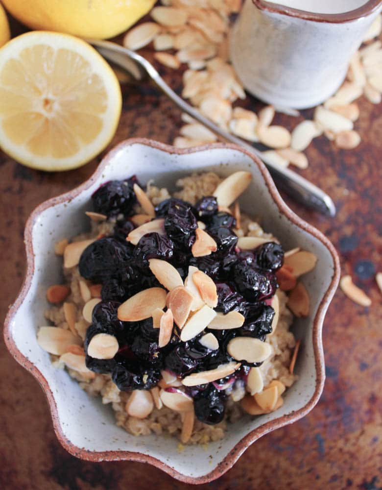 vegan-lemon-breakfast-quinoa-with-toasted-almonds-and-blueberry-compote-2