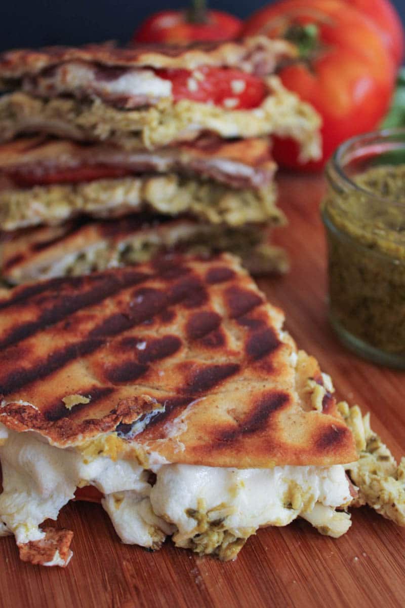 Pesto-Chicken-Flatbread-Panini-with-Prosciutto-Tomatoes-Mozzarella-7