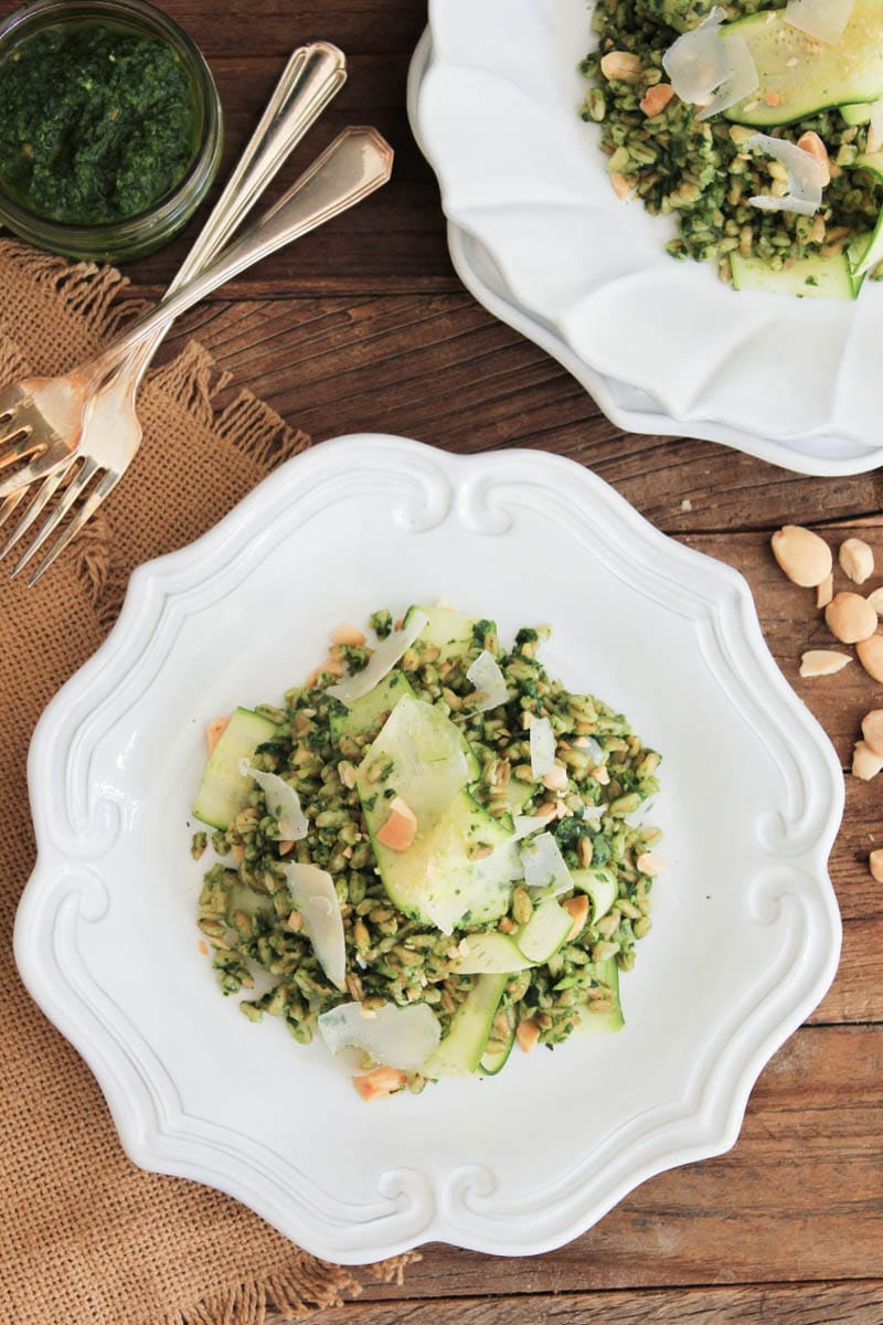 Farro-with-Kale-Pesto-Shaved-Zucchini-Parmesan-Marcona-Almonds-5