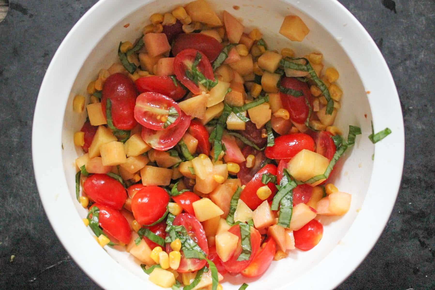 chicken-and-goat-cheese-burgers-with-peaches-corn-and-cherry-tomatoes-step-6