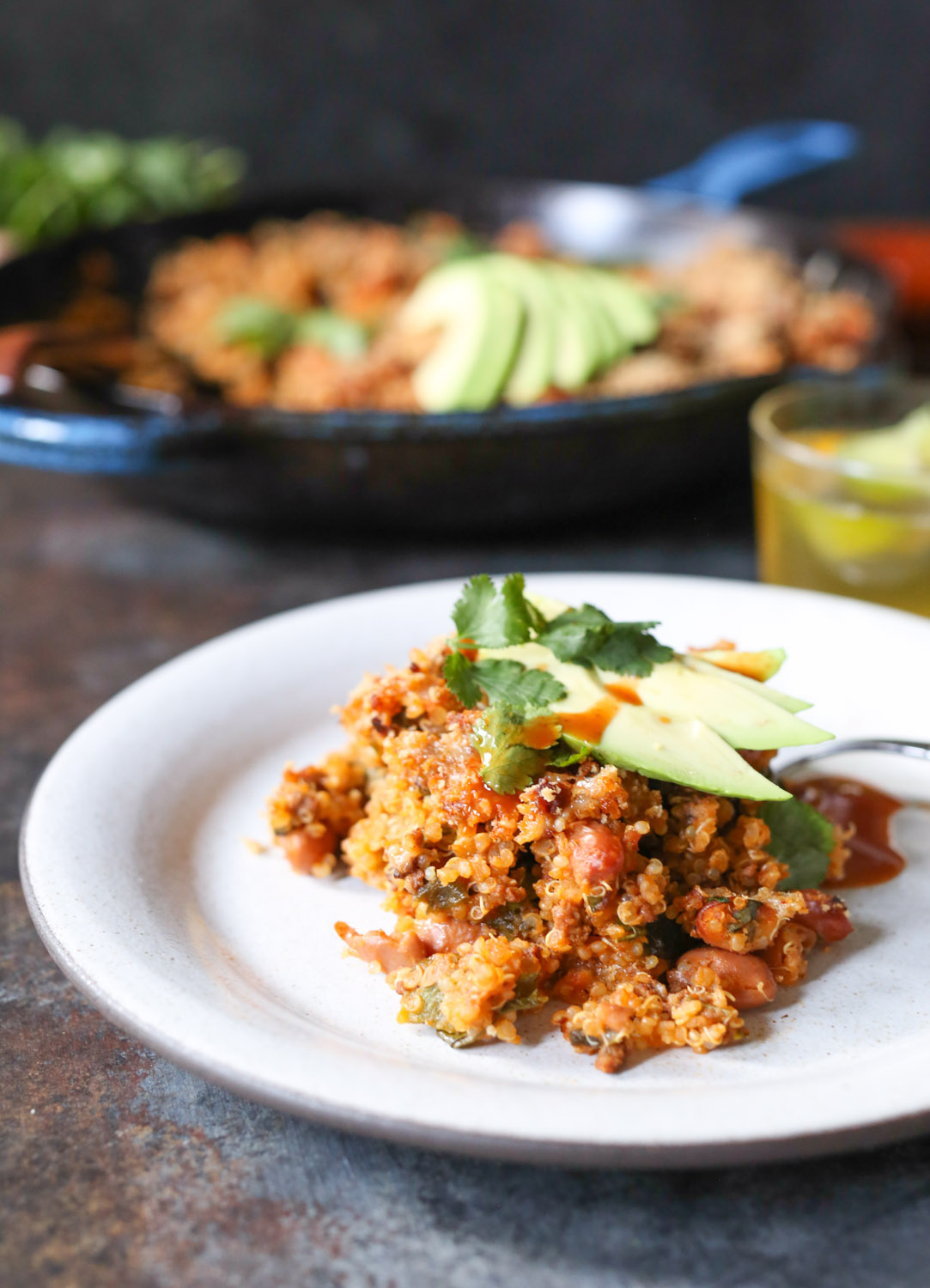 Stuffed Poblano Quinoa Bake