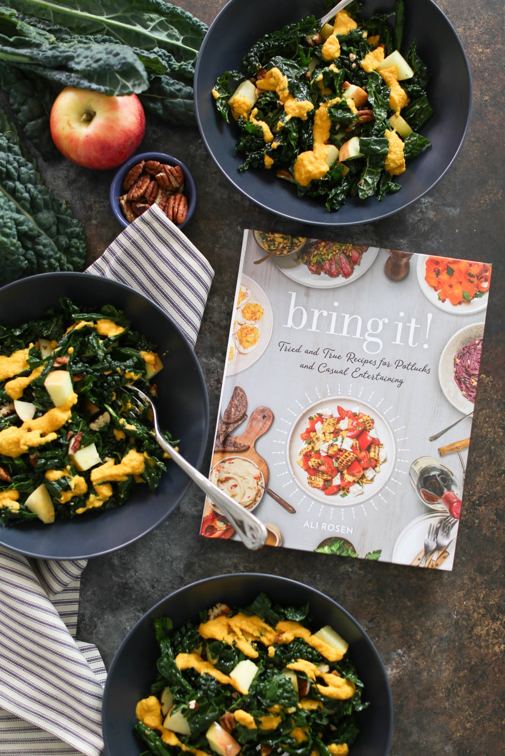 Kale Salad with Carrot Ginger Dressing