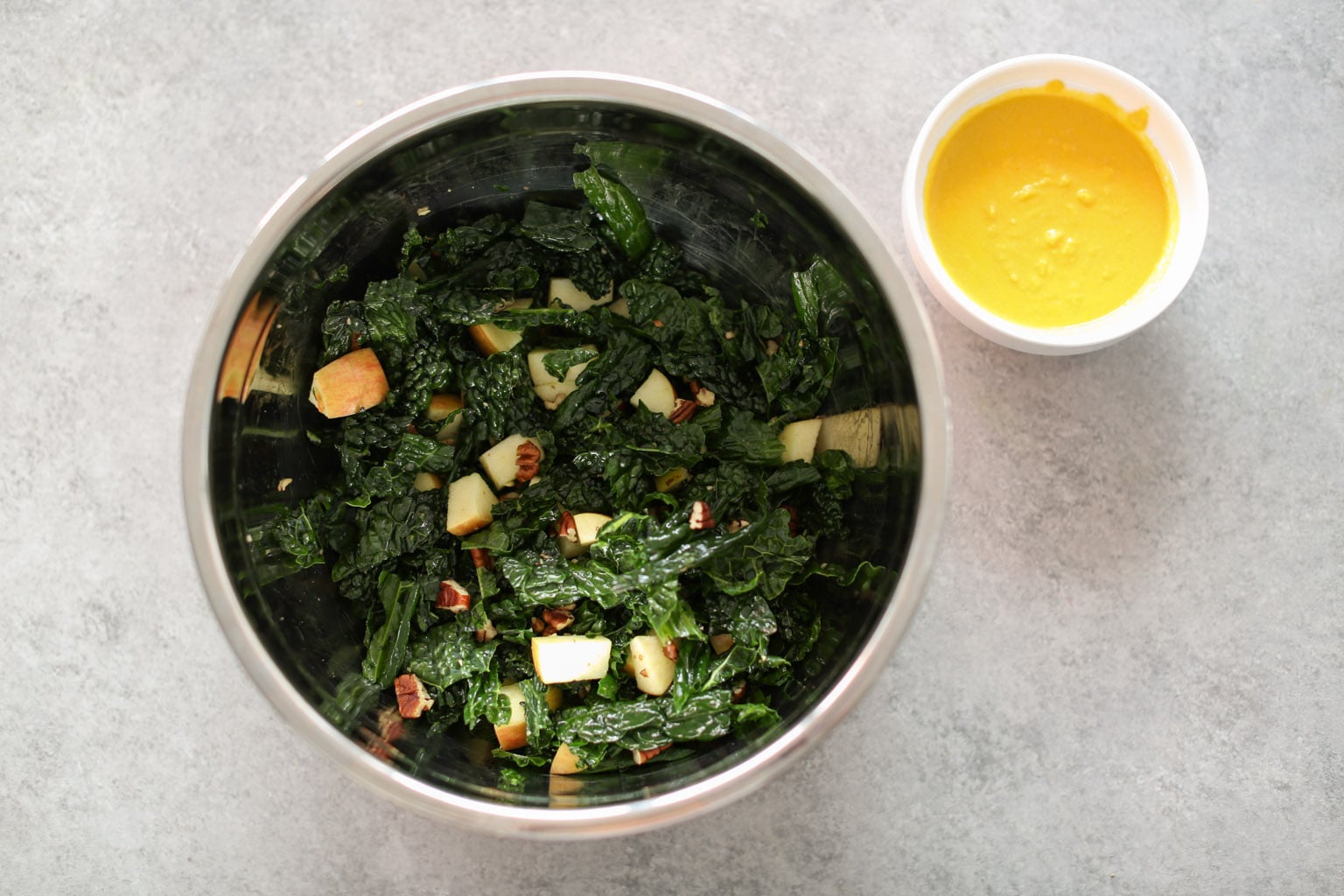 Kale Salad with Carrot Ginger Dressing