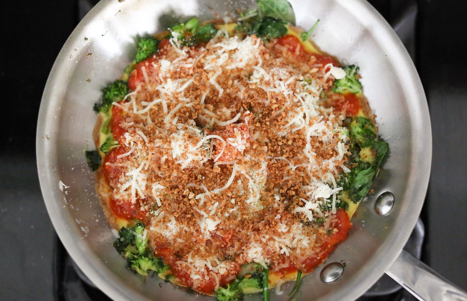 Personal Broccoli Parm Frittata