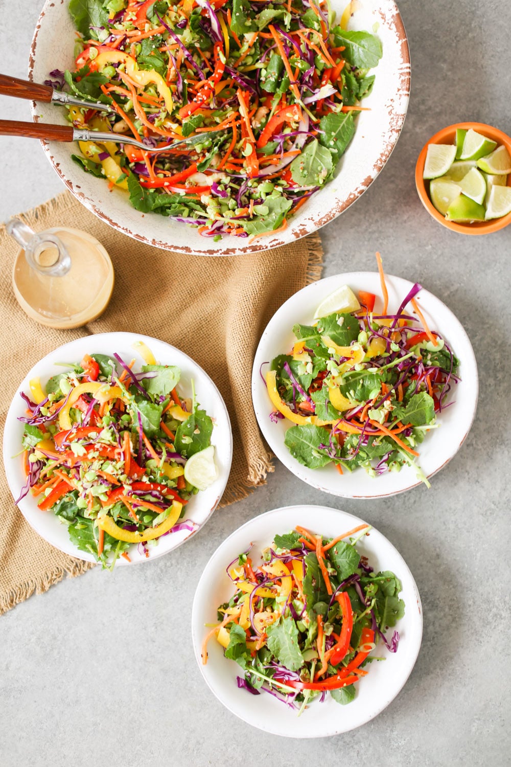 Thai Cashew Chopped Salad with Sesame-Garlic Dressing